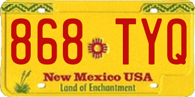 NM license plate 868TYQ