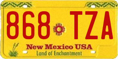 NM license plate 868TZA