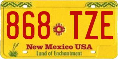 NM license plate 868TZE