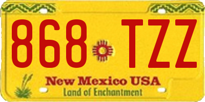 NM license plate 868TZZ