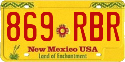 NM license plate 869RBR