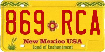NM license plate 869RCA