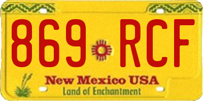 NM license plate 869RCF