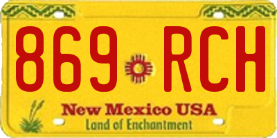 NM license plate 869RCH