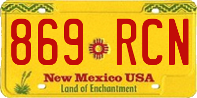 NM license plate 869RCN