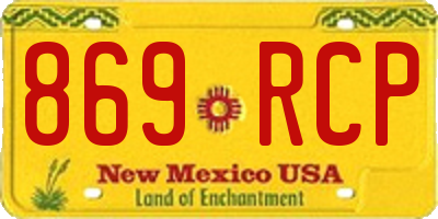 NM license plate 869RCP