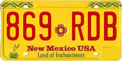 NM license plate 869RDB