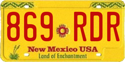 NM license plate 869RDR