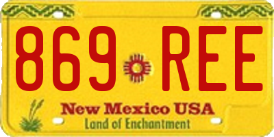 NM license plate 869REE