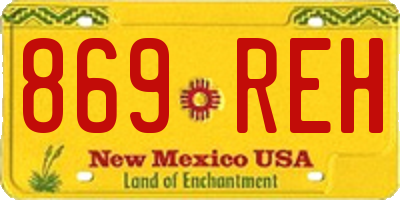 NM license plate 869REH