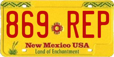NM license plate 869REP
