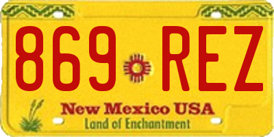 NM license plate 869REZ