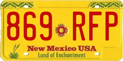 NM license plate 869RFP