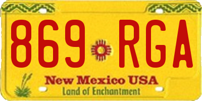 NM license plate 869RGA