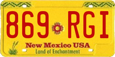 NM license plate 869RGI