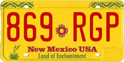 NM license plate 869RGP