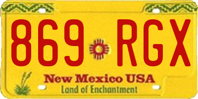 NM license plate 869RGX