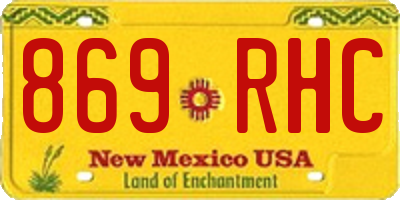 NM license plate 869RHC