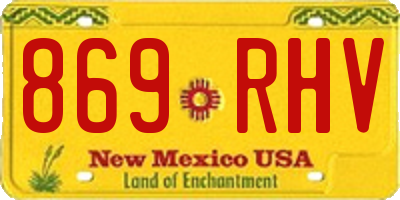 NM license plate 869RHV