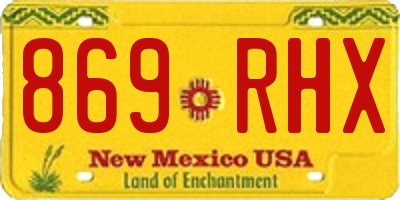 NM license plate 869RHX