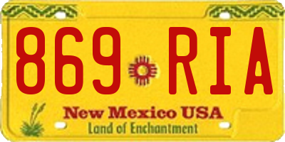 NM license plate 869RIA