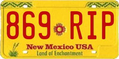NM license plate 869RIP