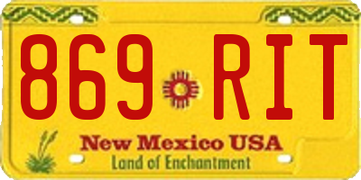 NM license plate 869RIT