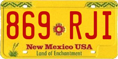 NM license plate 869RJI