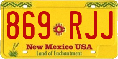 NM license plate 869RJJ
