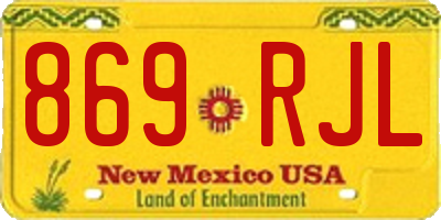 NM license plate 869RJL