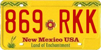 NM license plate 869RKK