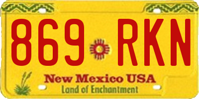 NM license plate 869RKN