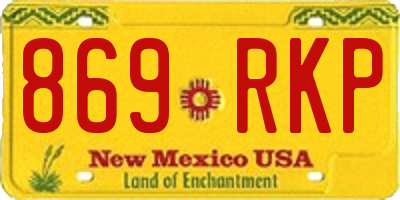 NM license plate 869RKP