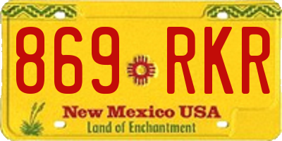 NM license plate 869RKR