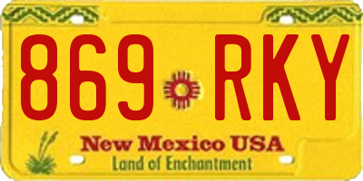 NM license plate 869RKY