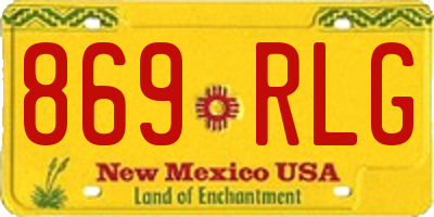NM license plate 869RLG