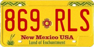 NM license plate 869RLS