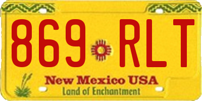NM license plate 869RLT