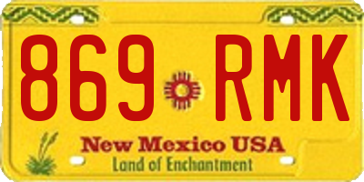 NM license plate 869RMK