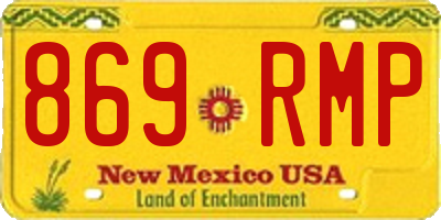 NM license plate 869RMP