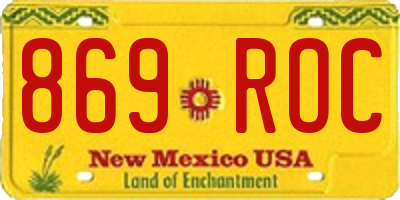 NM license plate 869ROC