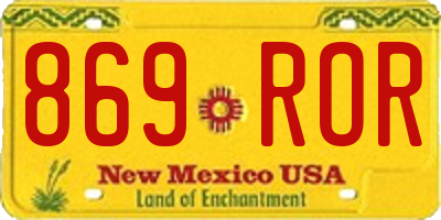 NM license plate 869ROR
