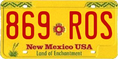 NM license plate 869ROS