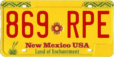 NM license plate 869RPE
