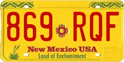 NM license plate 869RQF