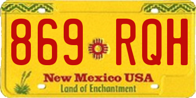 NM license plate 869RQH