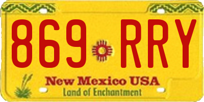 NM license plate 869RRY
