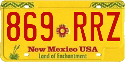 NM license plate 869RRZ