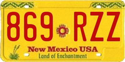 NM license plate 869RZZ