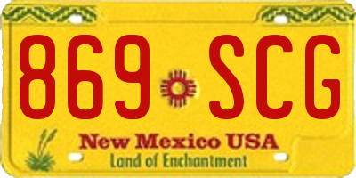 NM license plate 869SCG